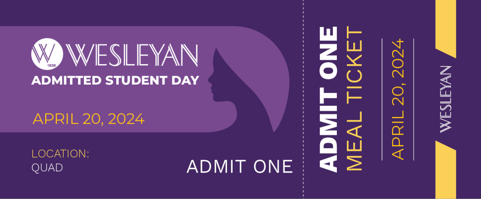 Wesleyan College Preview Day Meal Ticket-01